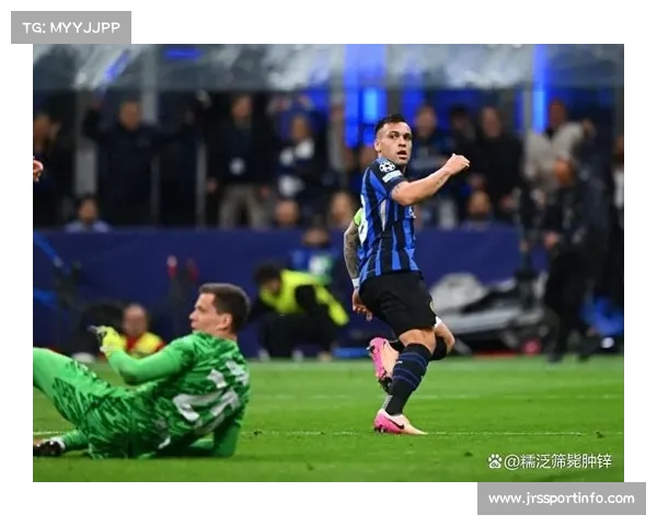 劳塔罗头球破门瞬间，国米主场气氛达到高潮